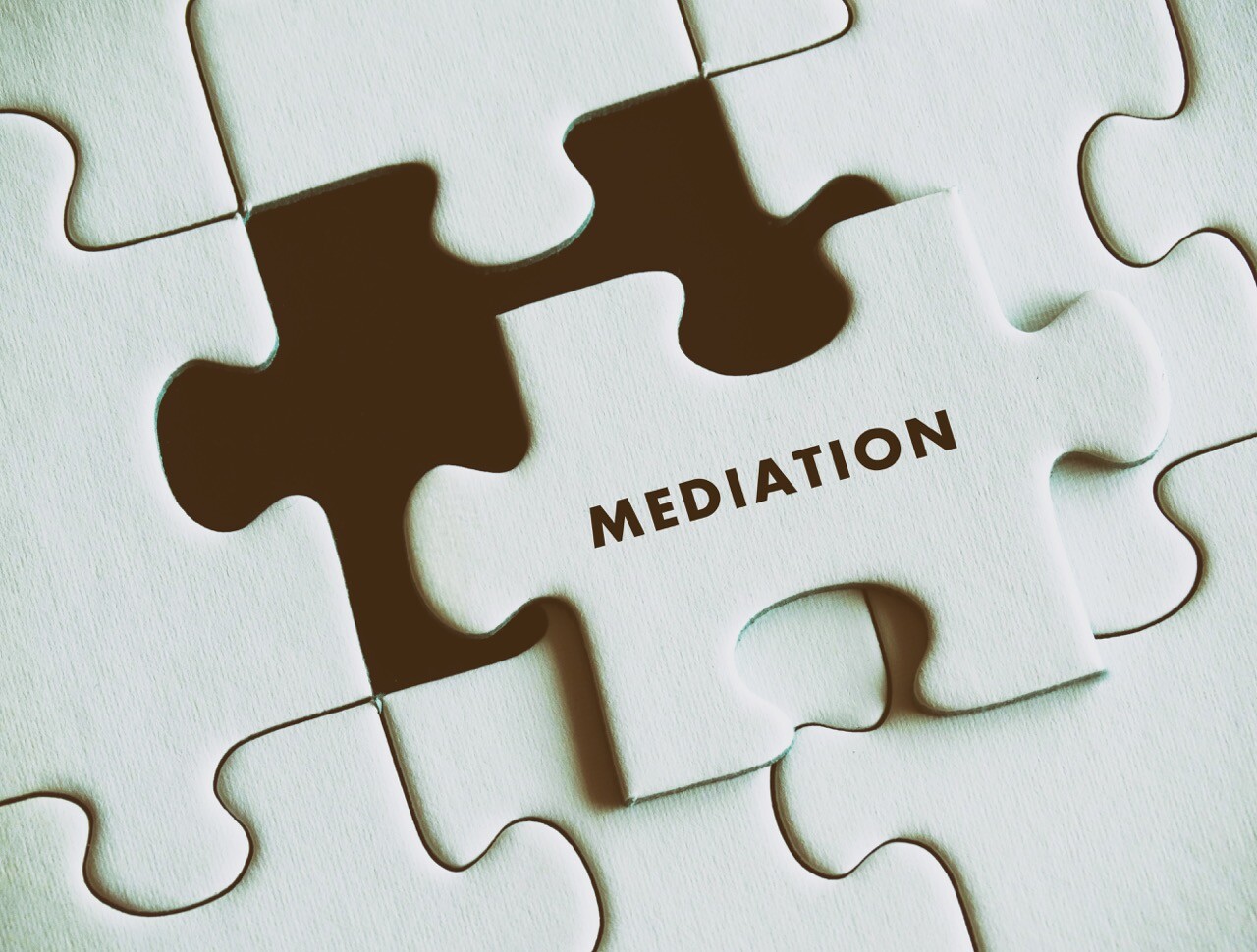 Mediation puzzle concept. Mediation